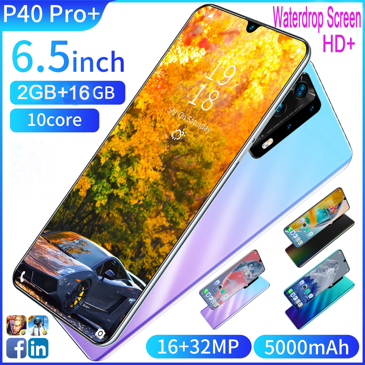 Смартфон P40 Pro + 10 ядер Android 5000 мА ч 16 ГБ 6 5 дюйма|Смартфоны| |