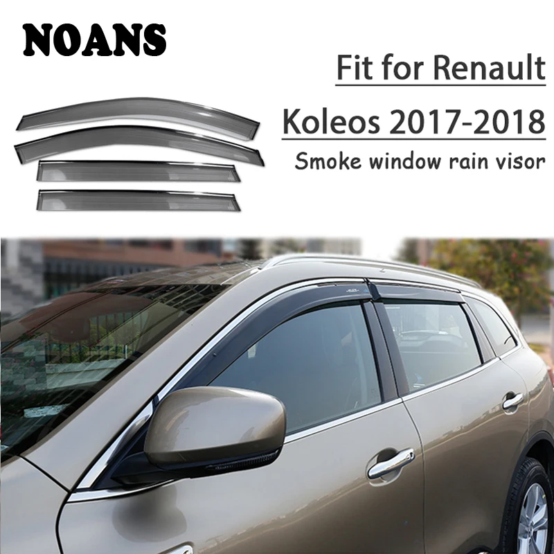 

NOANS 4pcs For Renault Koleos 2018 2017 2016 2015 2014-2010 Styling Accessories Auto Car Windows Sun Rain Visor Door Shield Trim