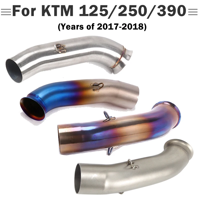 

RC 390 Slip-on Motorcycle Exhaust Muffler Middle Link Pipe Connection Escape Moto 51mm for KTM RC390 DUKE 125 250 390 2018 2019
