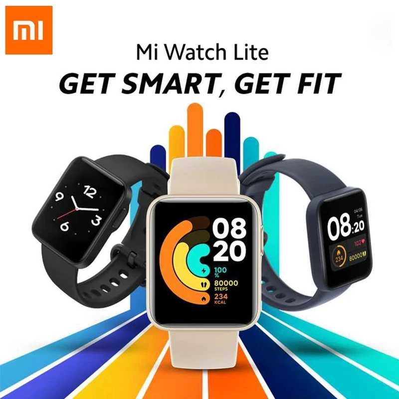 

Xiaomi Mi Watch Lite Bluetooth Smart Watch GPS 5ATM Waterproof SmartWatch Fitness Heart Rate Monitor mi band Global Version