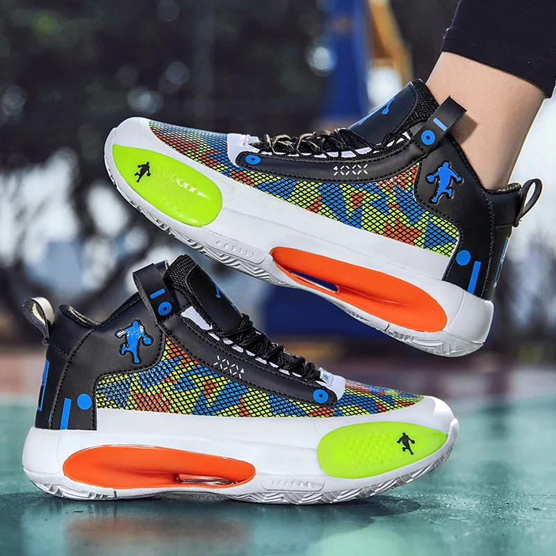 

Men Professional High-top Basketball Shoes Men's Cushioning Light Basketball Sneakers Anti-skid Breathable Outdoor Sports Shoes