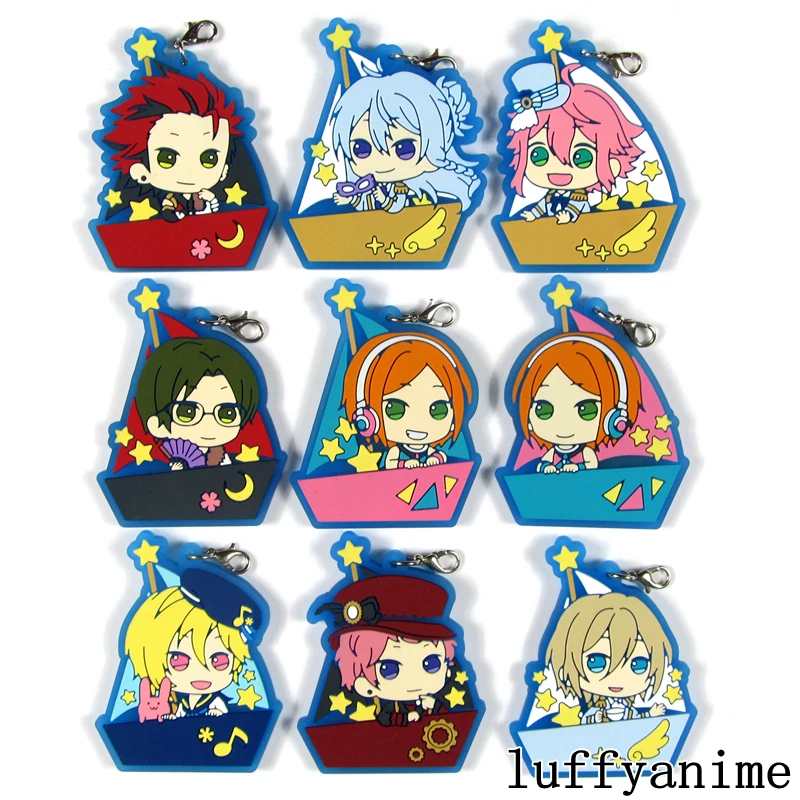 

Ensemble Stars Rubber Mascot Pendant Kiryu Kuro Hibiki Wataru nito nazuna Anime mobile Cell Phone strap ornaments Charm Keychain