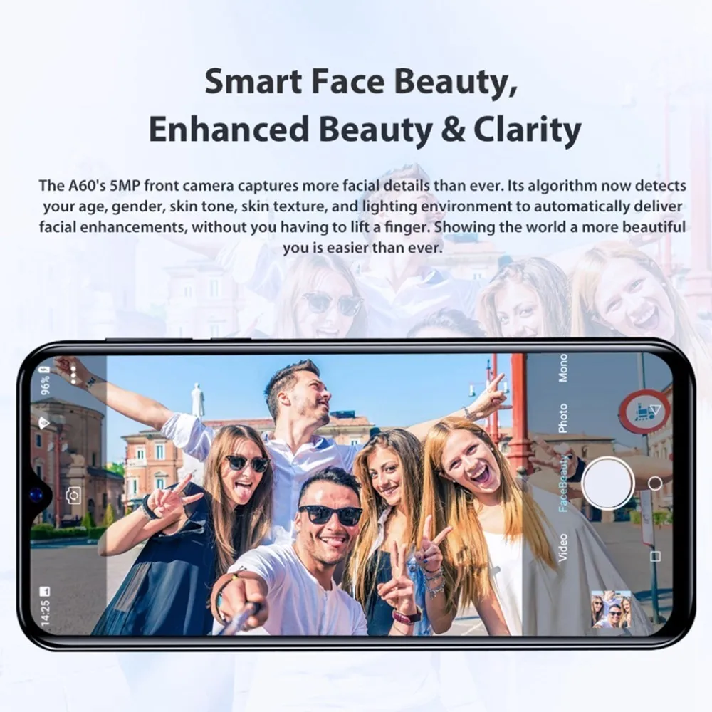 Blackview A60 смартфон 6 1 "19 2: 9 в виде капли воды Экран MT6580 4 ядра Android 8 4080 мАч Гб + 16