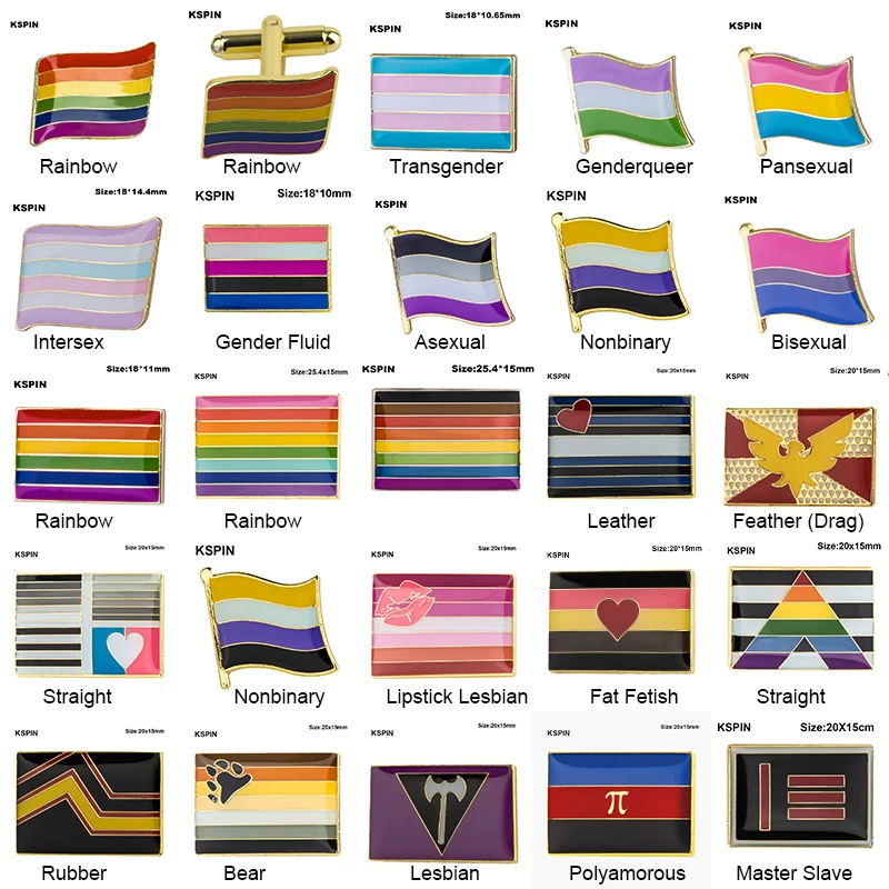 

Pride Badge Bisexual Pansexual Brooch Lesbian Pride Pin Flag LGBTQ Gay Flag Lapel Pin
