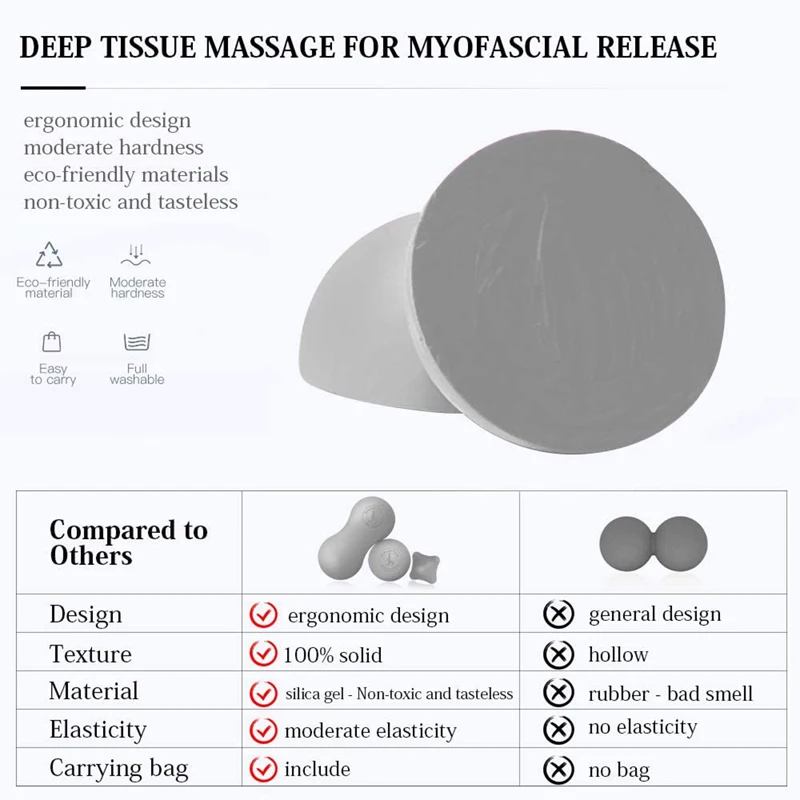 Массажный ролик для фитнеса мяч Лакросса массажа арахиса линия мышц спины ног