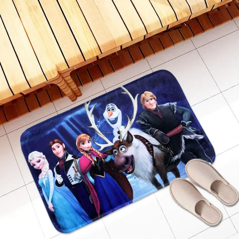 Фланелевый коврик для ванной Frozen Elsa Anna впитывающий мягкий комнаты ковер душевой