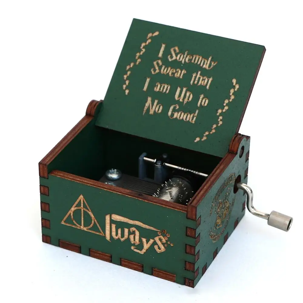 Старинная деревянная резная музыкальная шкатулка черная Музыкальная с ручным