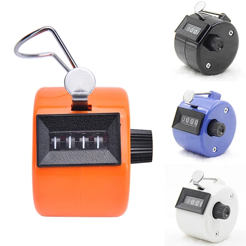 

1PCS Professional 4 Digit Portable Convenient Plastic + Metal Hand Held Tally Counter Manual Clicker Number Counting Golf Random