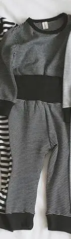 thin black striped Осенне-зимние пижамные комплекты в полоску из чистого хлопка для мальчиков и девочек футболка с длинными рукавами и штаны для маленьких детей комплекты из 2 предметов одежда для отдыха - Цвет: thin black striped