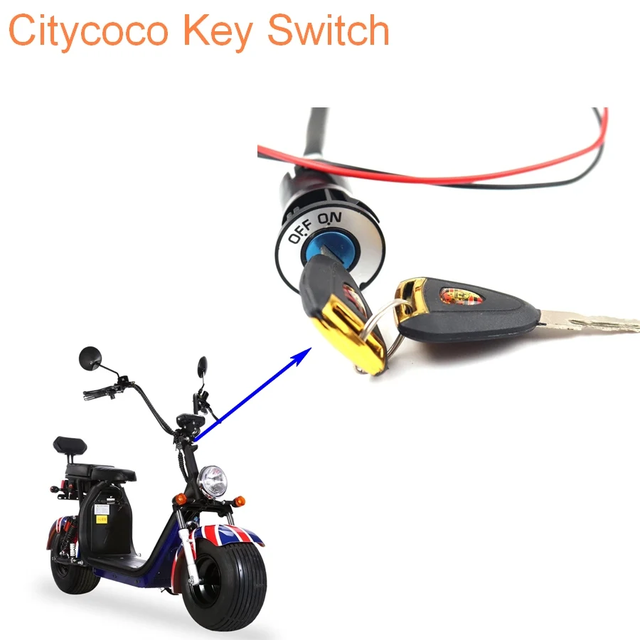 Citycoco Key Switch Power Ignition For Electric Scooter Universal Accessorie With Base Frame | Parts &amp Accessories