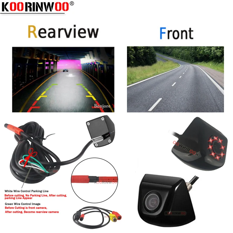 Koorinwoo Интеллектуальный кабель переключения фронтальная камера/Автомобильная