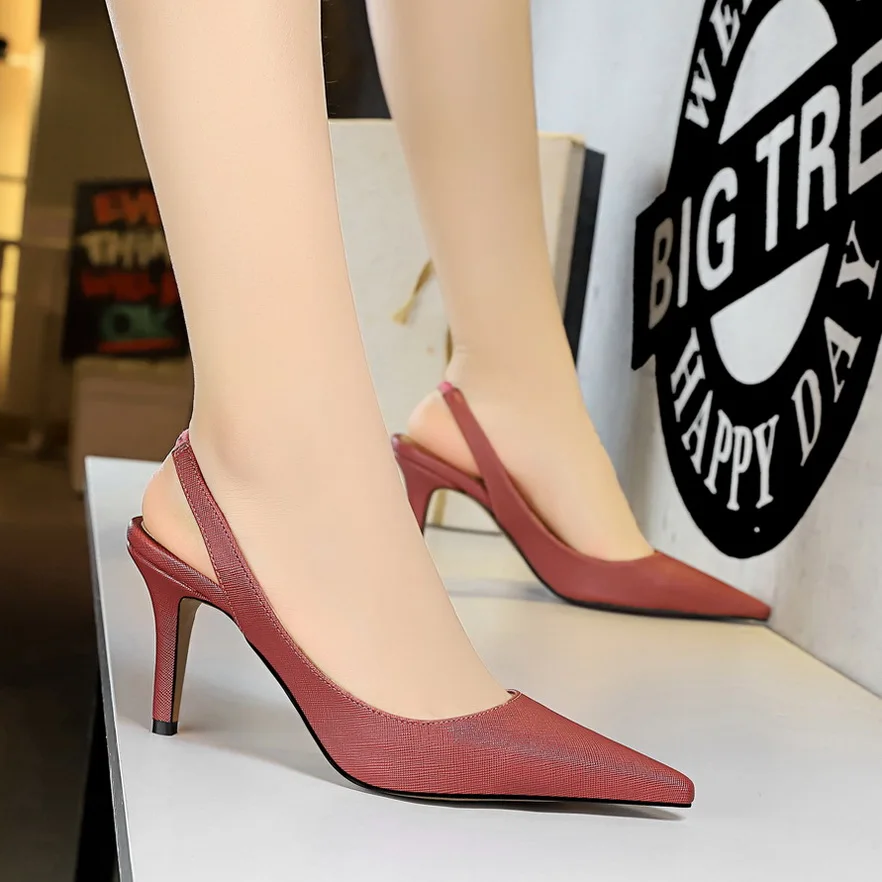 Туфли bigtree женские офисные на высоком каблуке заостренный носок пикантная