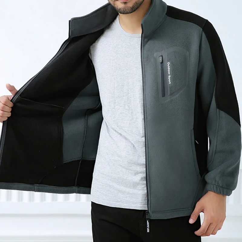 Мужская Флисовая куртка 5XL для активного отдыха рыбалки походов спорта