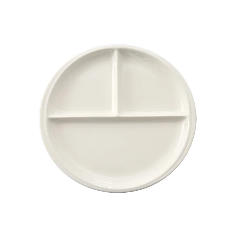 10 дюймовые разделенные пластины для перепелок керамическая поднос без БФА