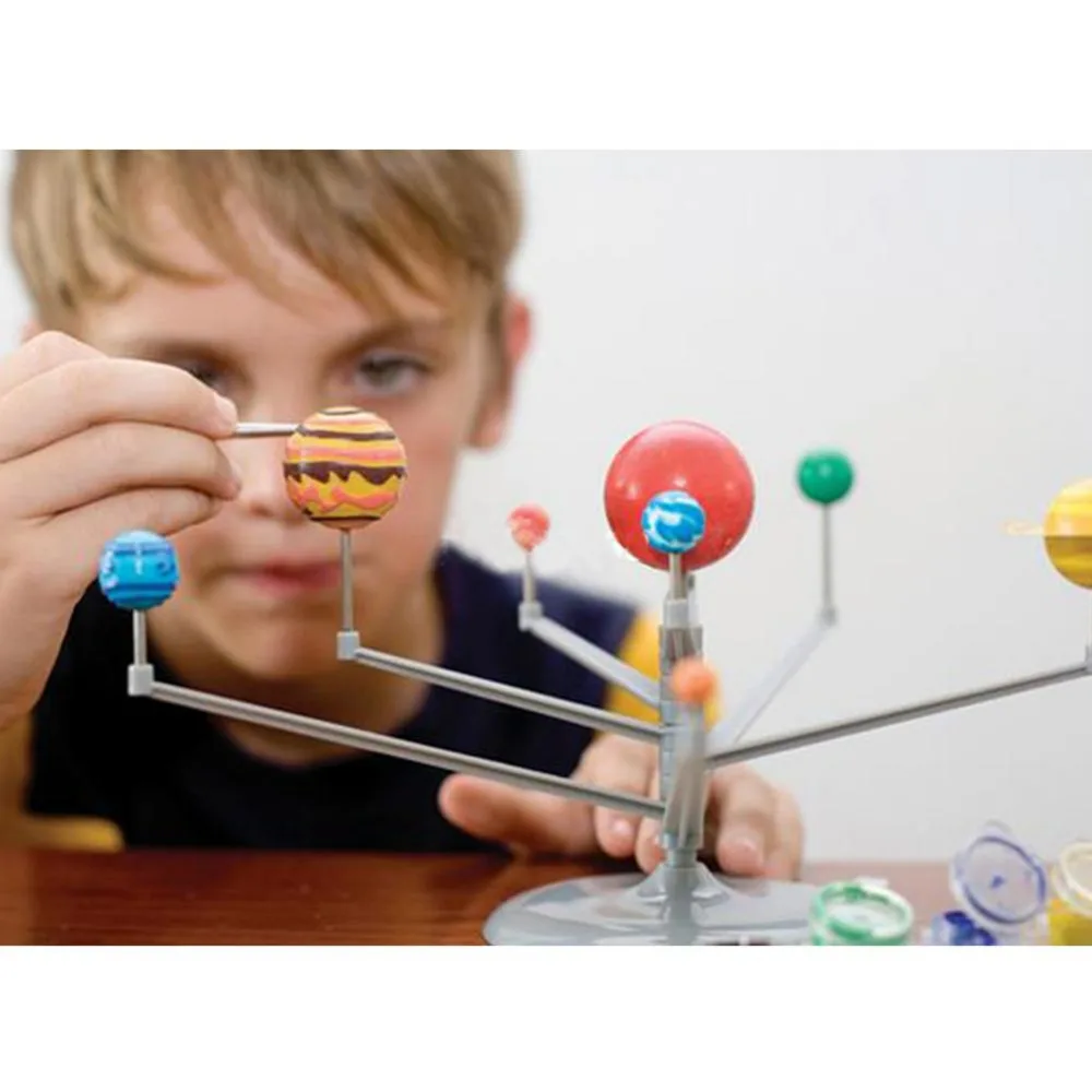 Новый DIY солнечной системы девять планет модель планетарий комплект наука