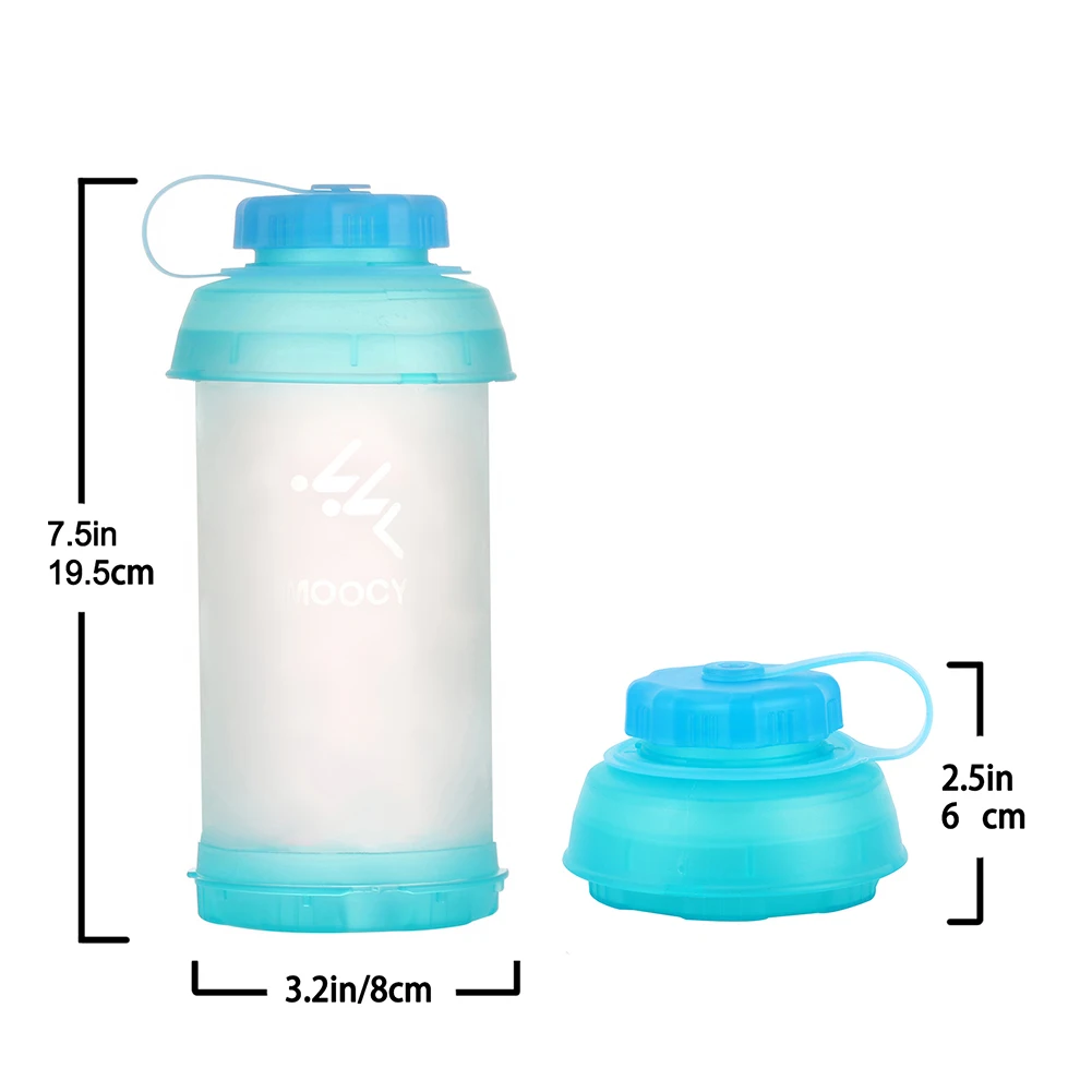 

Collapsible Water Bottle 750ml Reusable Foldable Lightweight Compact for Cycling Backpacking Fishing Climbing Drinking Bottle
