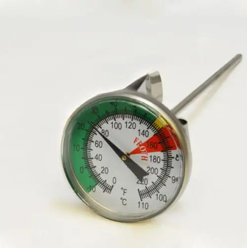 

Home Steel Milk Froth Thermometer Espresso Barista Pro Temperature Meter