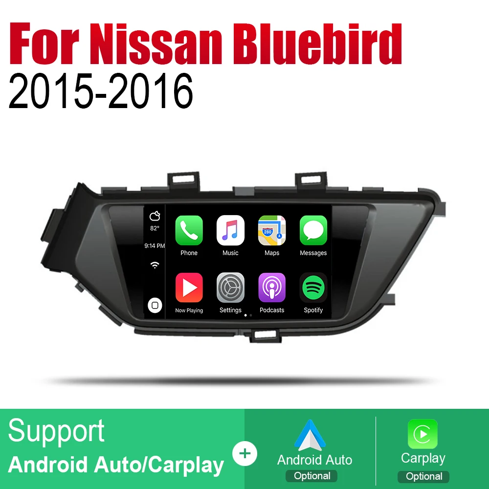 For Nissan Bluebird 2015~2016 Car Audio Video Multimedia Player Multi-Touch Screen Head Unit GPS Navigation System Radio Stereo |