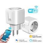 Умная розетка Homekit, европейская Беспроводная настенная розетка Wi-Fi, Siri управление, электрическая розетка, переключатель, работа с Apple HomekitAlexaGoogle Home