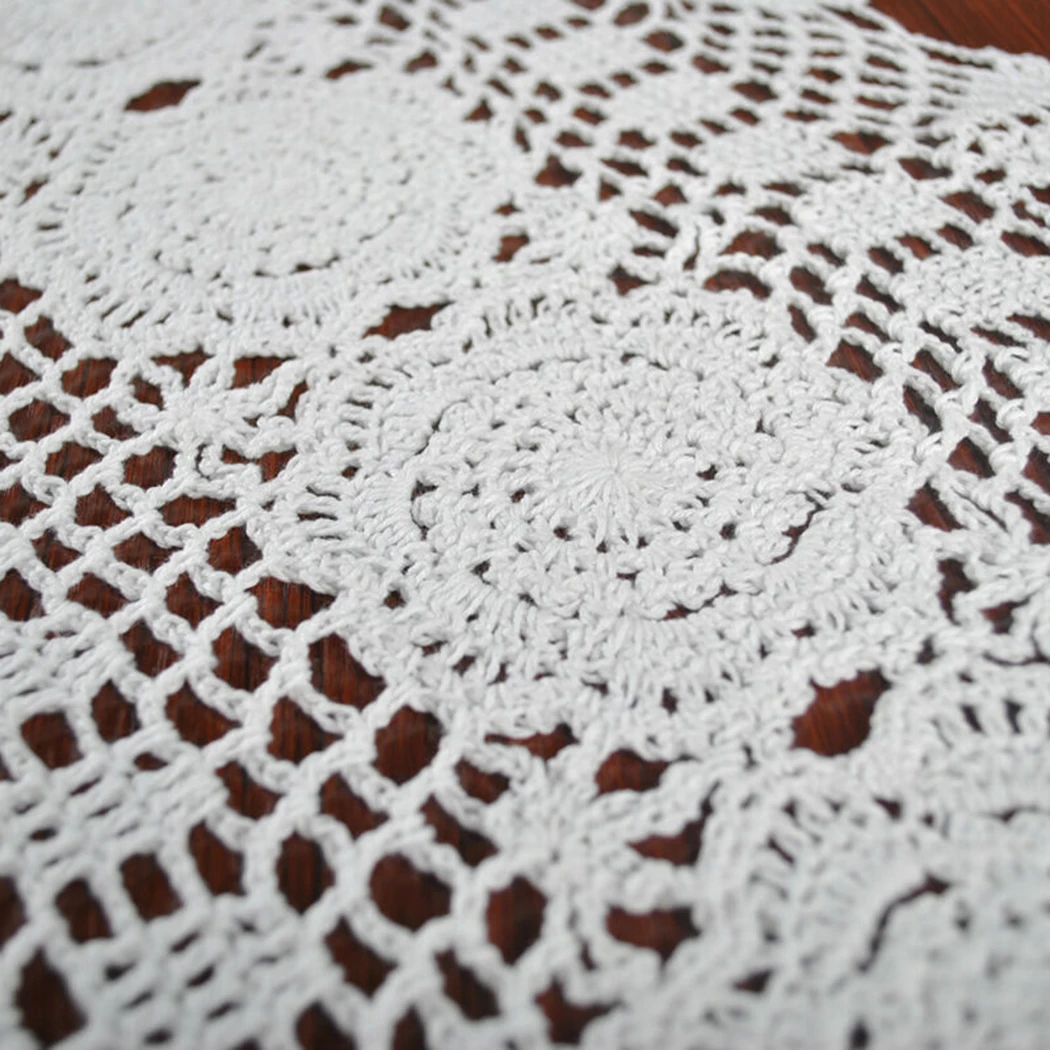 

Countryside Table Runner 30x70cm Hollow-out Handmade Handicraft White Table