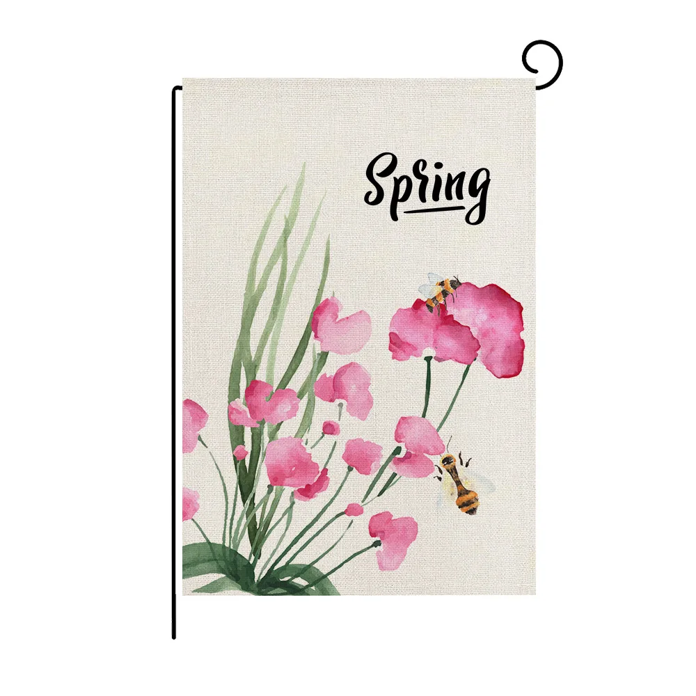 Хлопковый Детский свитер сад флаг цветок серия Лен баннер вечерние знамя флаги DIY