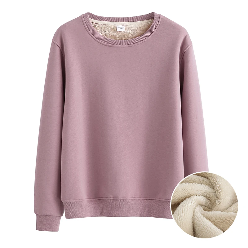 Кашемировая Толстая теплая толстовка TANG женская зимняя свободная с капюшоном на