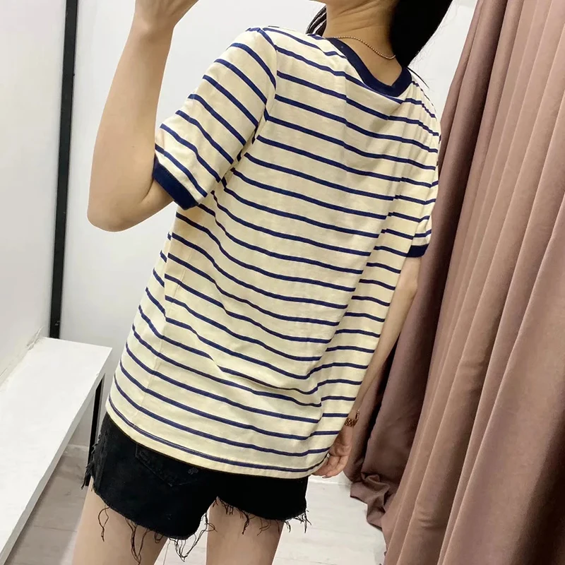 

Disney summer trendy Korean edition versatile round neck loose top female cartoon Pluto printed cotton short-sleeved T-shirt