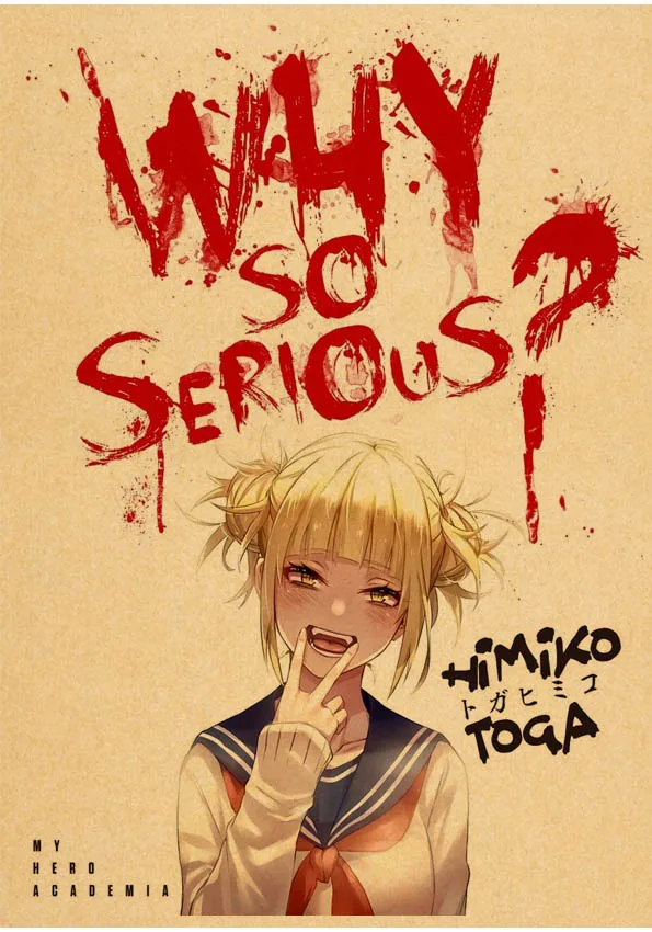 Горячие аниме плакаты химико Тога Ретро стиль своими руками винтажный Декор для