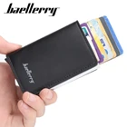 Мужской кошелек с отделением для кредитных карт, RFID-защита от кражи, автоматический кошелек, чехол для карт, кожаный мужской кошелек, держатель для кредитных карт