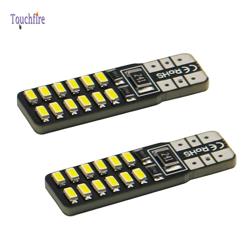 1000 шт./лот T10 W5W светодиодный Canbus автомобильный светильник 194 3014 24smd Светодиодная