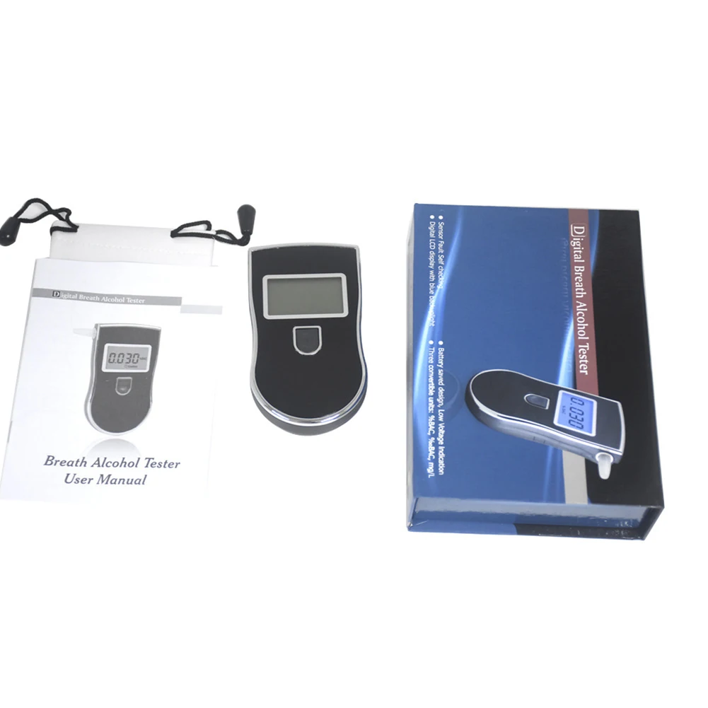 

1PCS Handheld Backlight Digital Alcohol Tester Digital Alcohol Breath Tester Breathalyzer Analyzer LCD Detector Backlight Light