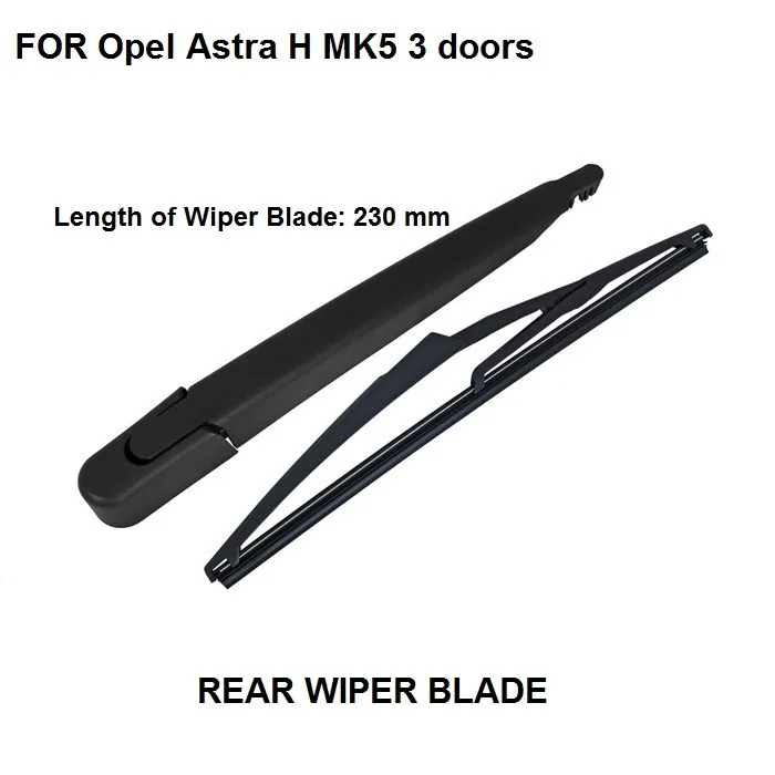 

For Vauxhall Opel Astra H MK5 3 Doors 230MM Blade 04-11 Rear Windshield Window Wiper Arm Blade Complete Set New