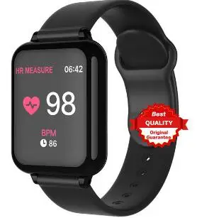 black B Умные часы B57, мужские спортивные часы для apple Watch, женские фитнес-часы с сердечным ритмом, умный браслет, будильник, часы для ios android - Цвет: black B