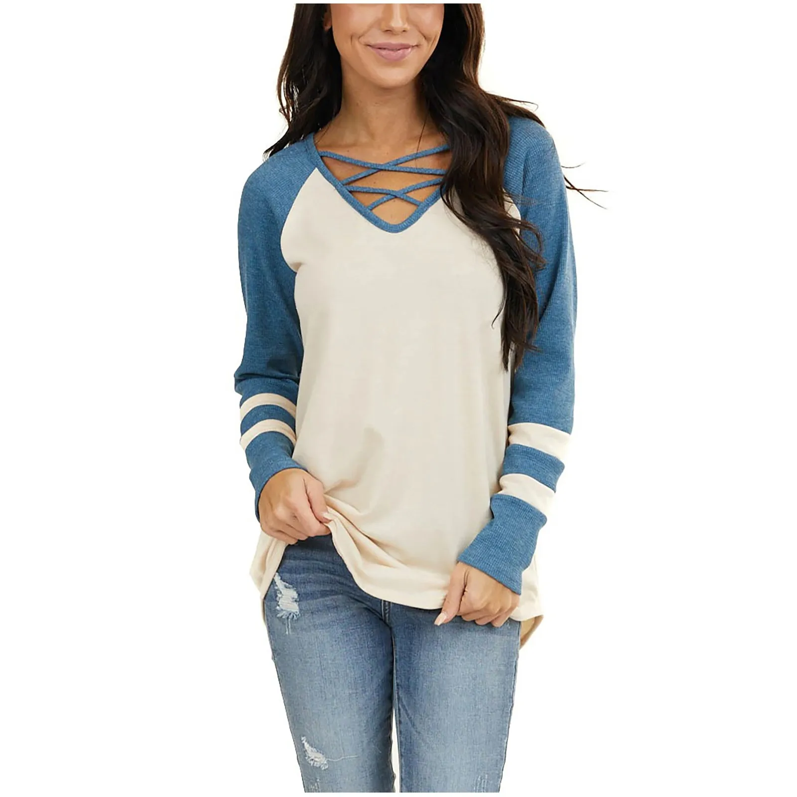 2020 модная женская тканевая повседневная одежда с длинными рукавами принтом