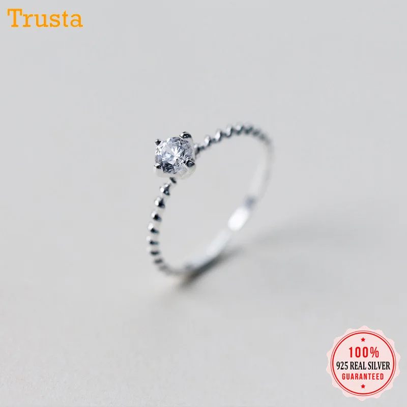 Trustdavis, Настоящее серебро 925 пробы, милое коктейльное кольцо, размер 5, 6, 7, для женщин, девочек, детей, Рождественский подарок DA143
