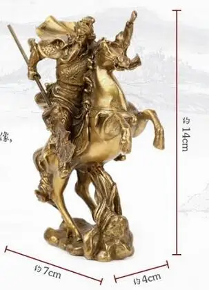 

A bronze statue of Guan Gong Buddha Home Furnishing jewelry ornaments pure talisman lucky gift decoration decoration christmas