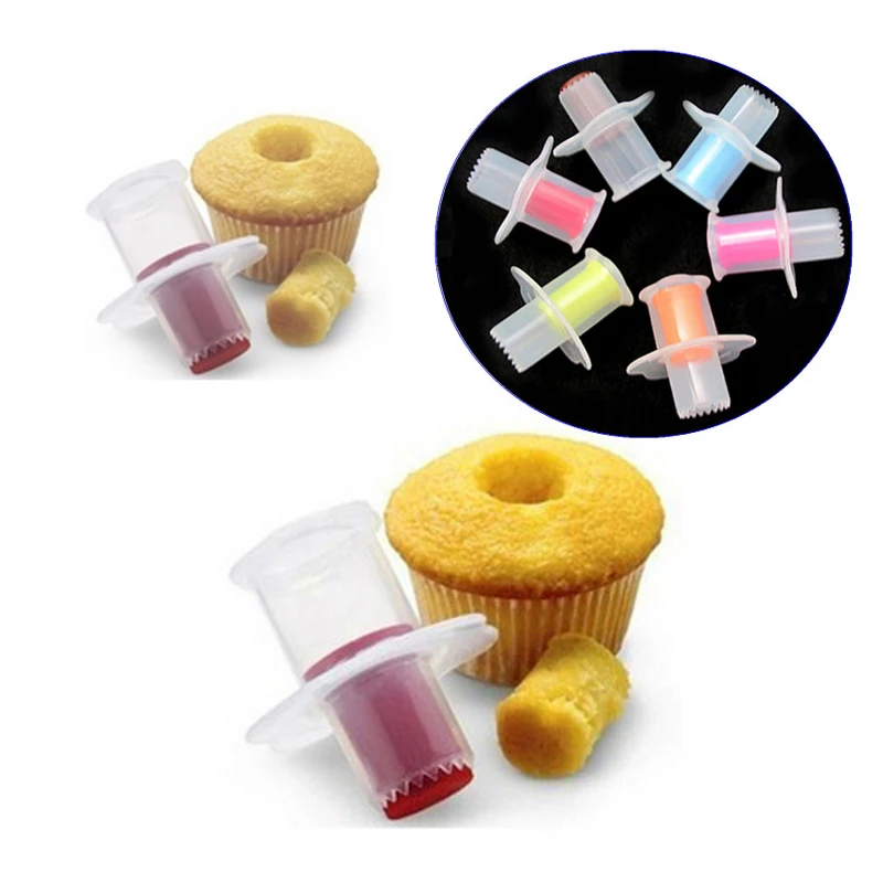 Кухня Торт ядро Remover торт Плунжер для кексов корер комплект украшения