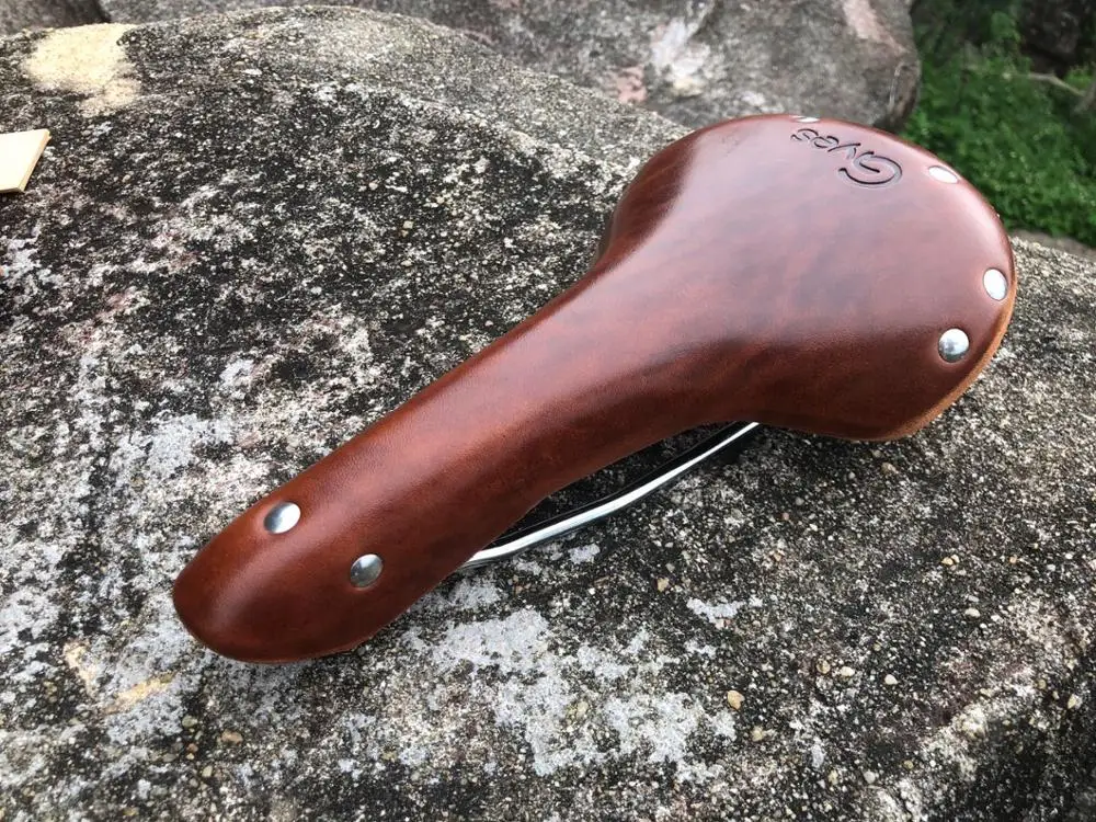 2020 Gyes седло из натуральной коровьей кожи седло/велосипедное кожаное |