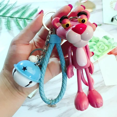 2019 мультяшный брелок для ключей с розовой пантерой женский автомобильной сумки