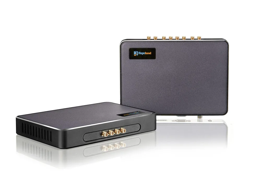 

Hopeland HZ340 4 Port RFID Reader uhf 860 rfid reader Long Distance 4 TNC Ports RFID Reader for intelligent manufacturing