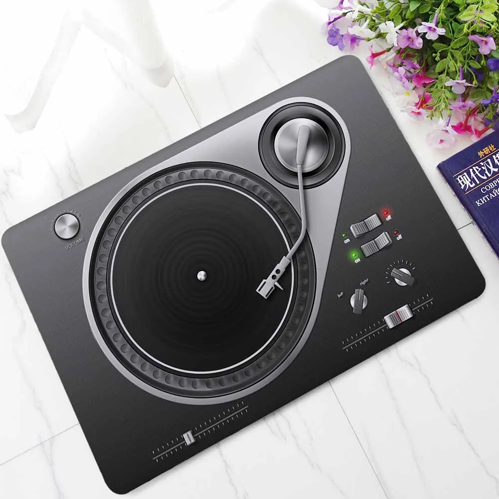 Резиновый напольный коврик с 3D принтом креативный аудиолентой для гостиной