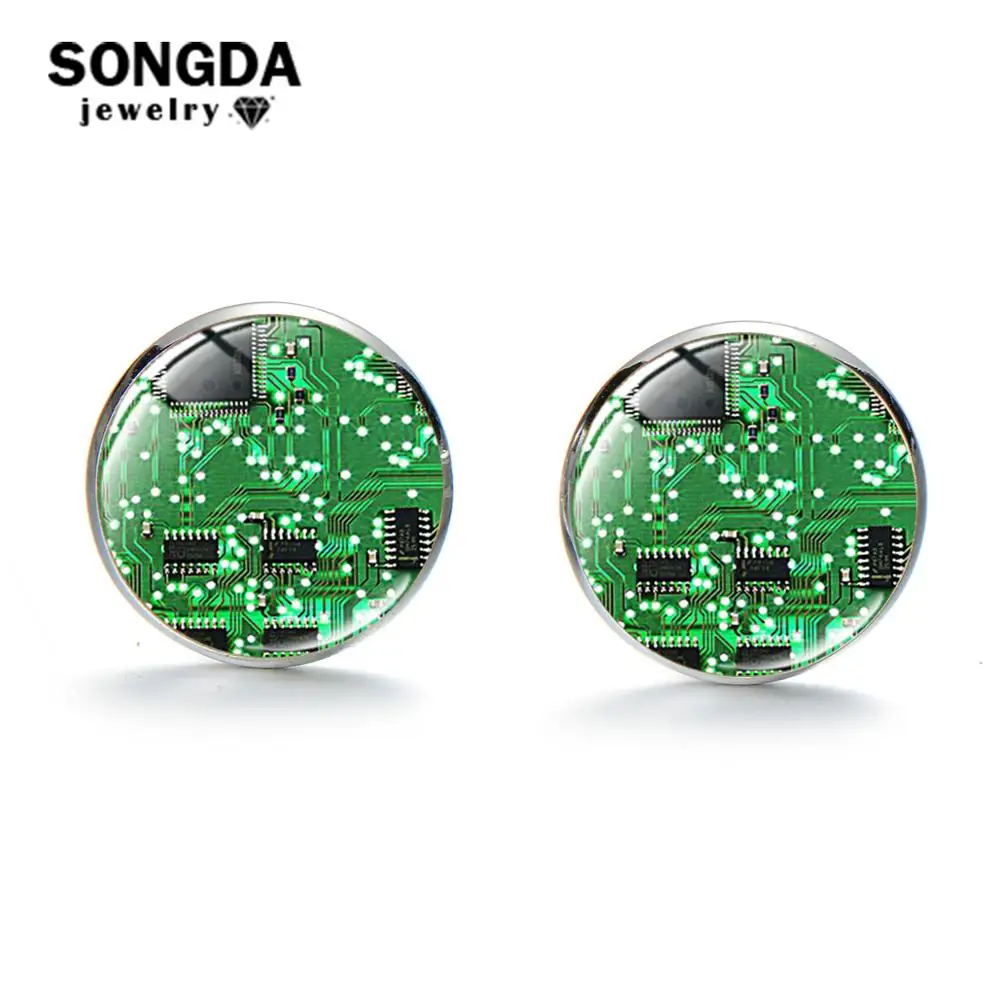 Новинка стеклянные запонки SONGDA для компьютерной печатной платы индивидуальные