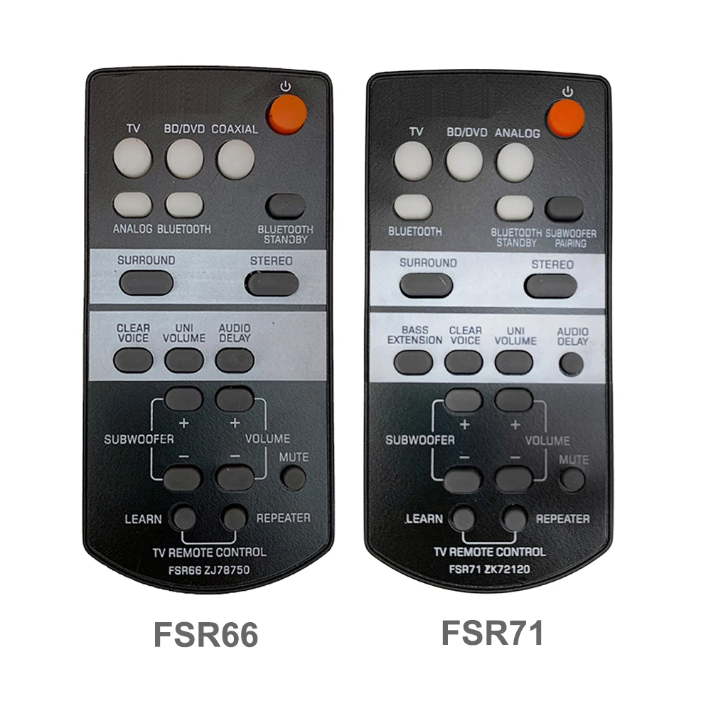

New FSR66 ZJ78750 / FSR71 ZK72120 Remote Control For YAMAHA Sound Bar System YAS-103 ATS-1030 YAS-203 YASCU203 NSWSW41