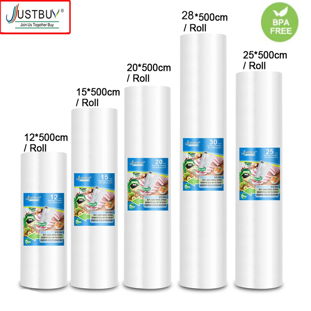

BPA FREE Food Vacuum Storage Bag Vacuum Sealer Fresh Long Keeping 12+15+20+25+28cm*500cm