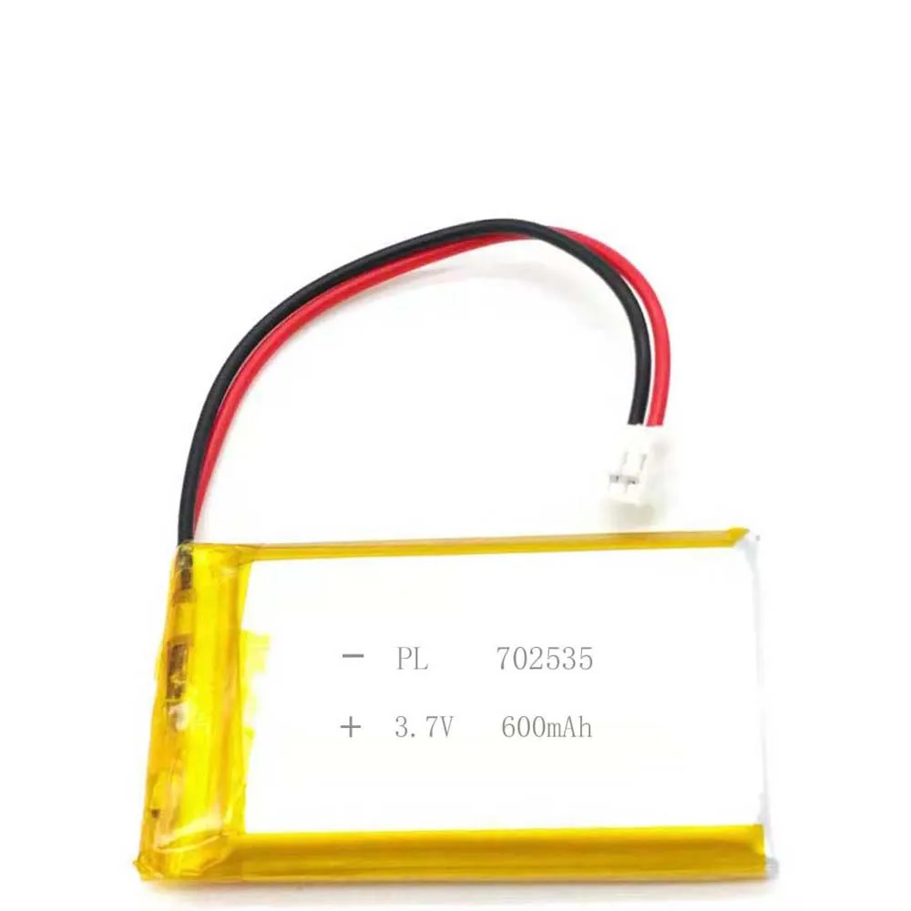 

2/5/20/200/1000/10000pcs 3.7V 600mAh 702535 Li Lithium Polymer ion Battery with 2.0mm JST