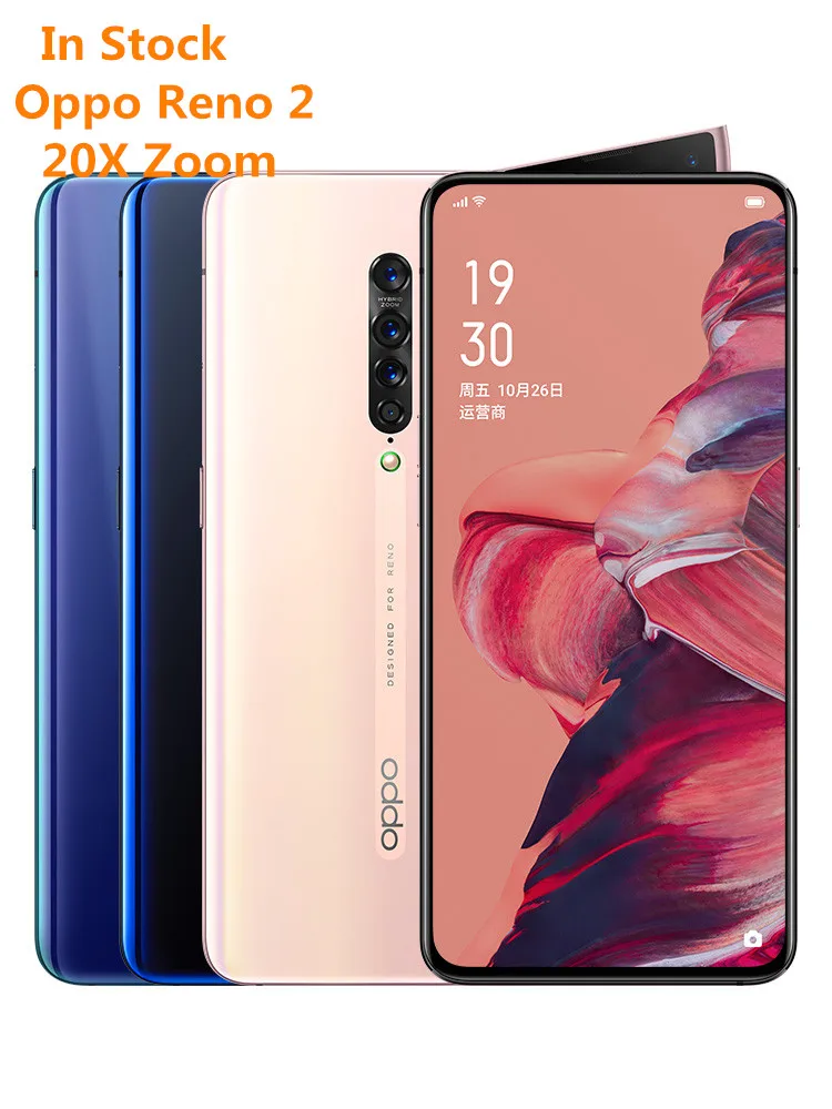 Oppo Reno 2 20x zoom мобильный телефон Snapdragon 730 6," 2400X1080 8 ГБ ОЗУ 128 Гб ПЗУ 5 камер VOCC 3,0 отпечаток пальца