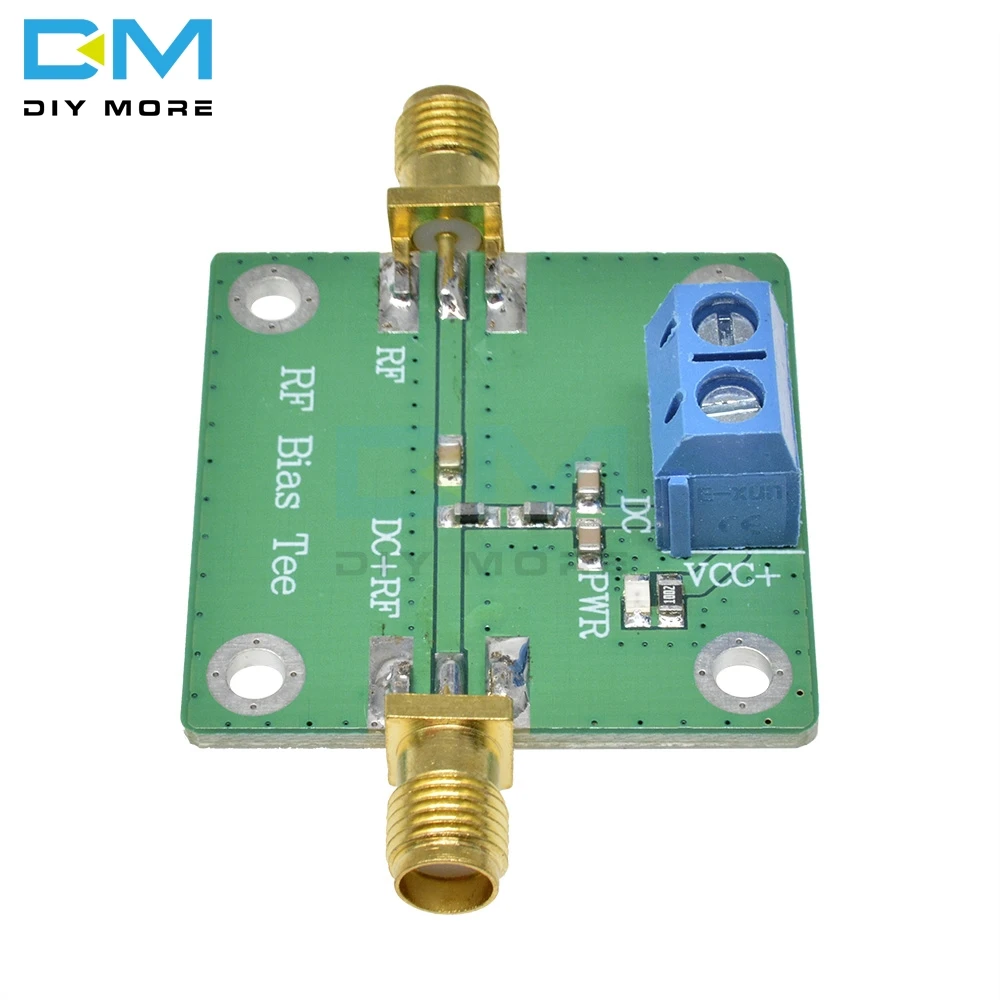 DC Bias 10-6000MHz 6GHz RF Tee Broadband Microwave DC Bias Blocker for HAM Radio RTL SDR LNA Low Noise Ham Radio Amplifier
