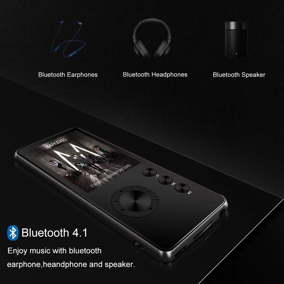 MP3-плеер со встроенным ультра-тонкий динамик Bluetooth 8 Гб 16 HiFi сплав портативный мини