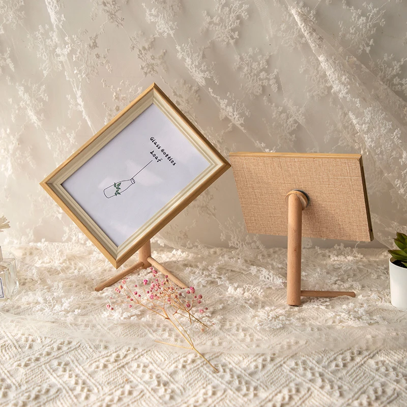 

Creative Simple Photo Frame Rectangle Nordic Modern Gift Poster Display Photo Frame Wood Quadros Decorativos Home Decor DE50HK