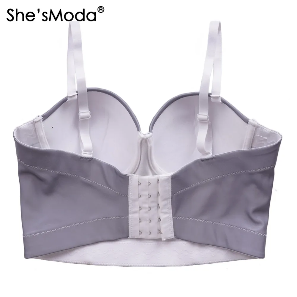 She'sModa флуоресцентный бюстгальтер для женщин бюстье бюстгальтер для ночного клуба вечерние обрезанный Топ Плюс Размер